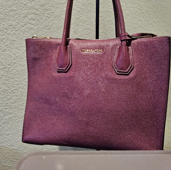 Michael Kors Plum Mercer Handbag - Picture 13 of 13